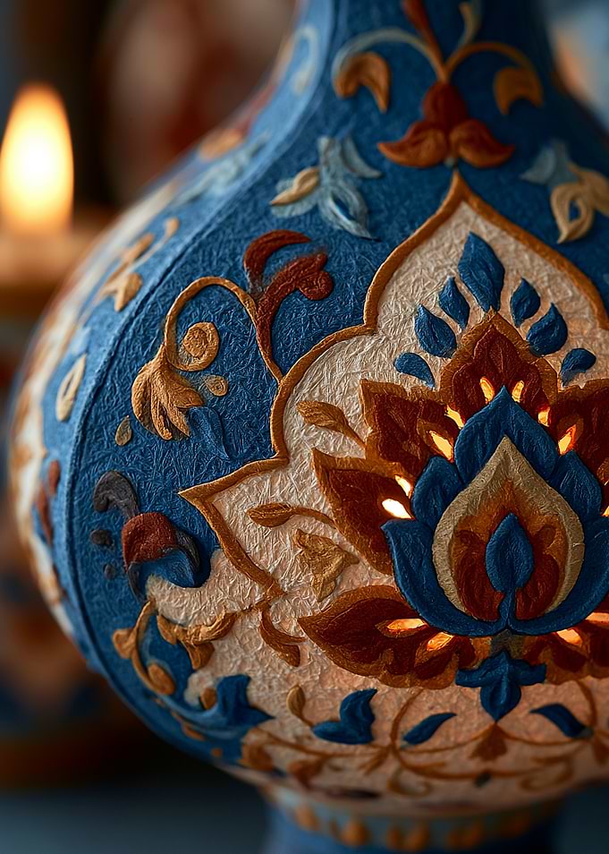 Ornate Persian Style Illuminated Vase
