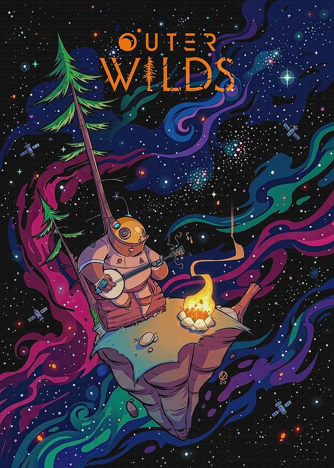 Outer Wilds Space Exploration Poster