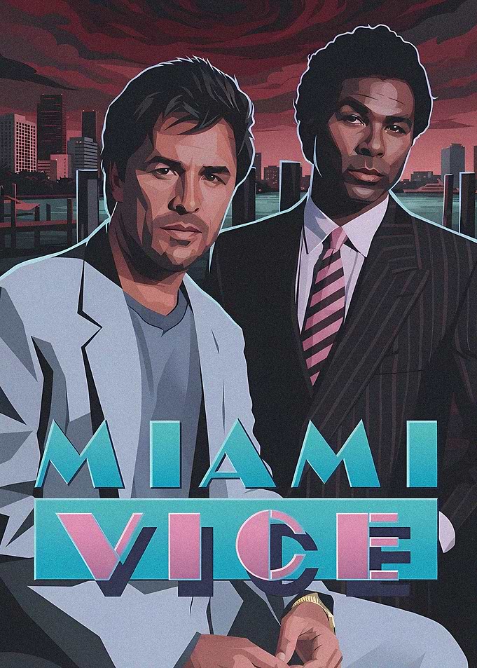 Miami Vice Retro TV Poster