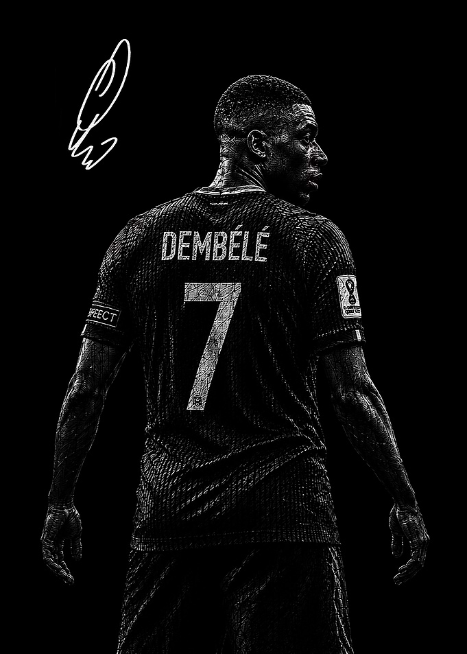Ousmane Dembélé France Soccer Poster