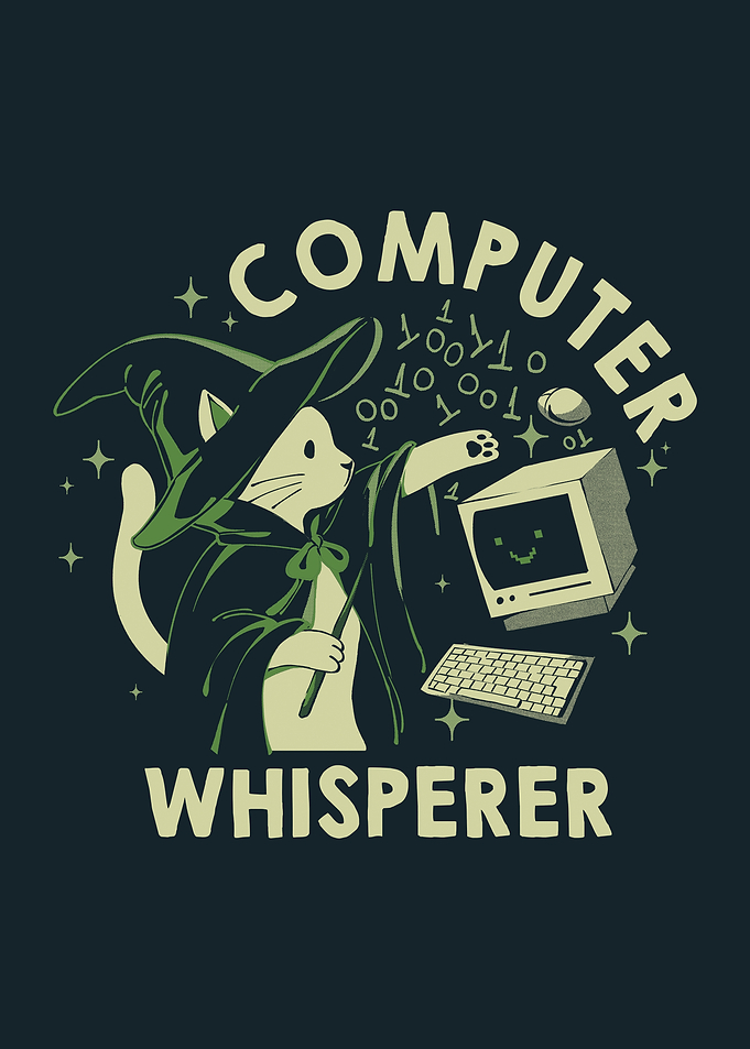 Computer Whisperer Funny Cat