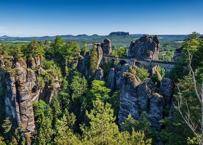 Saxon Switzerland Landscape In Germany