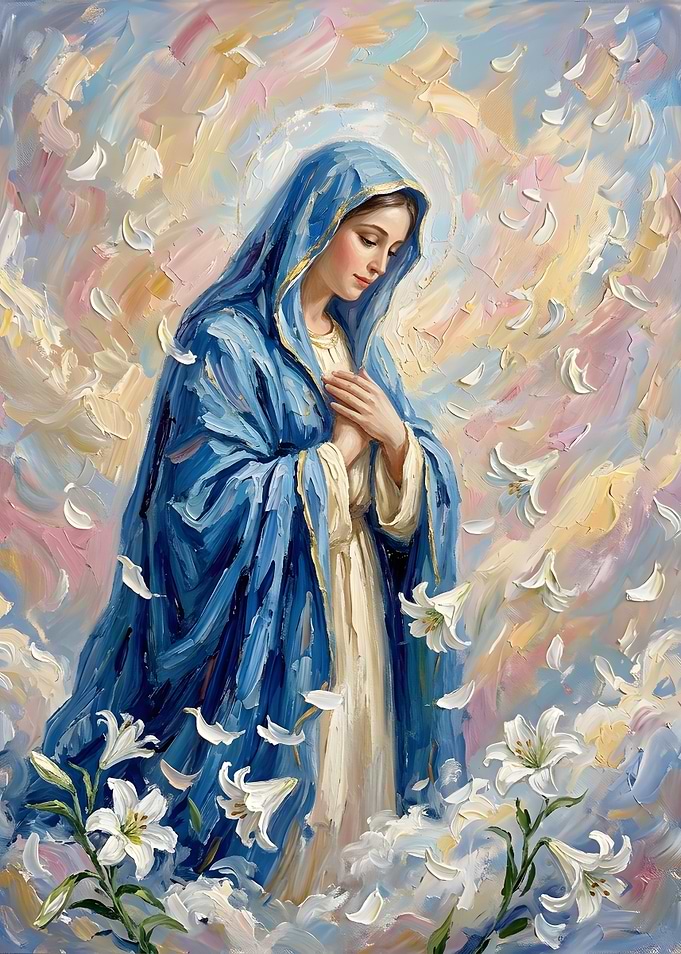 Oil Painting of Virgin Mary