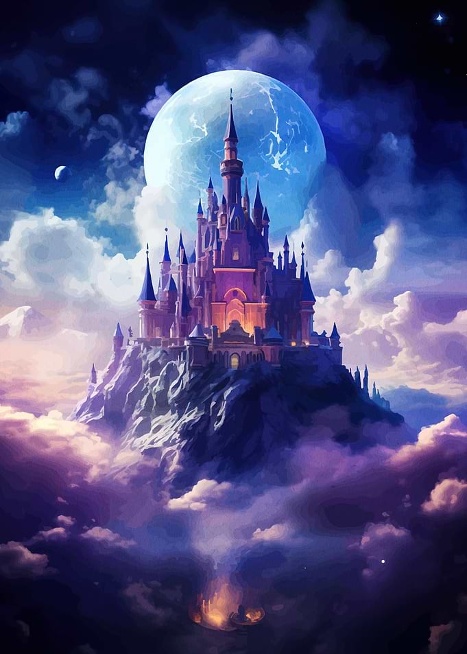 Fantasy Castle Above the Clouds