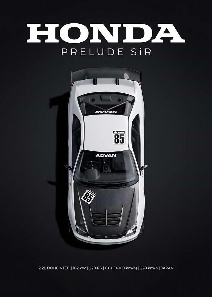 Honda Prelude SiR Spoon Sports Poster