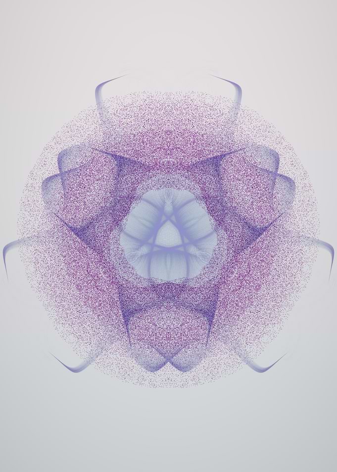 Abstract Purple Particle Mandala