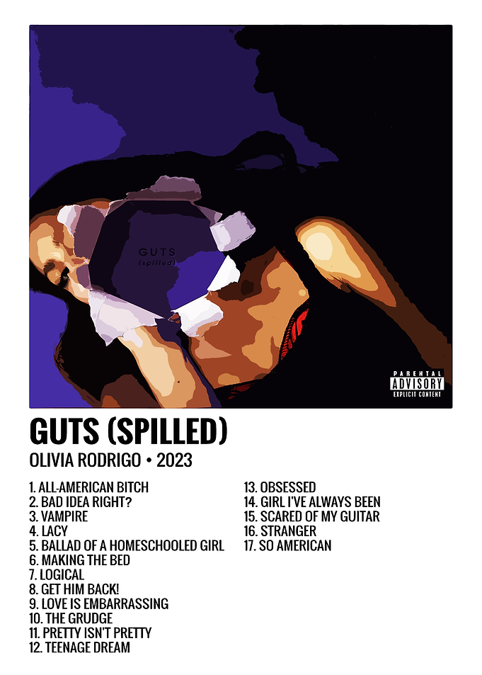 Olivia Rodrigo Guts Spilled Poster