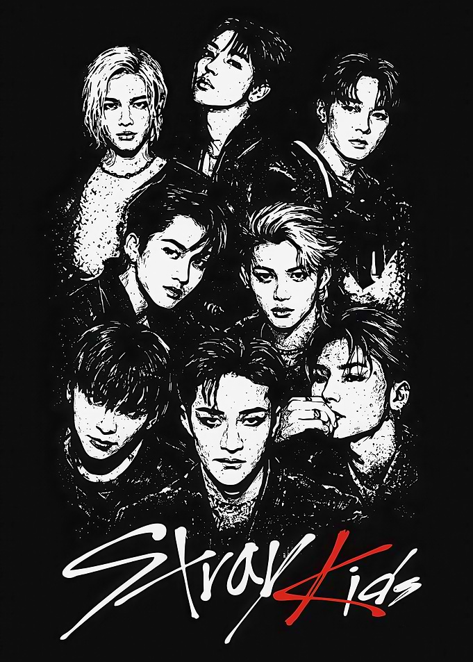 Stray Kids Group Portrait Graphic