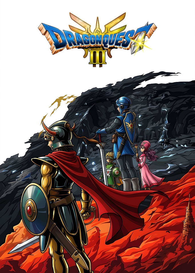 Dragon Quest III Hero Party Illustration