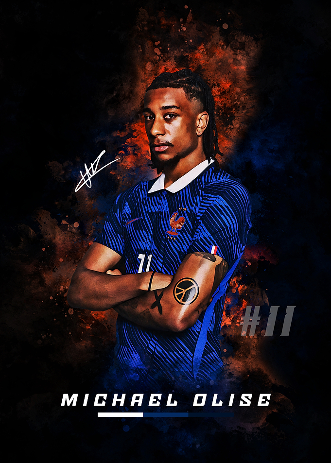Michael Olise France Football Poster