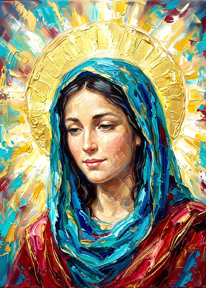 Impressionist Portrait of Virgin Mary