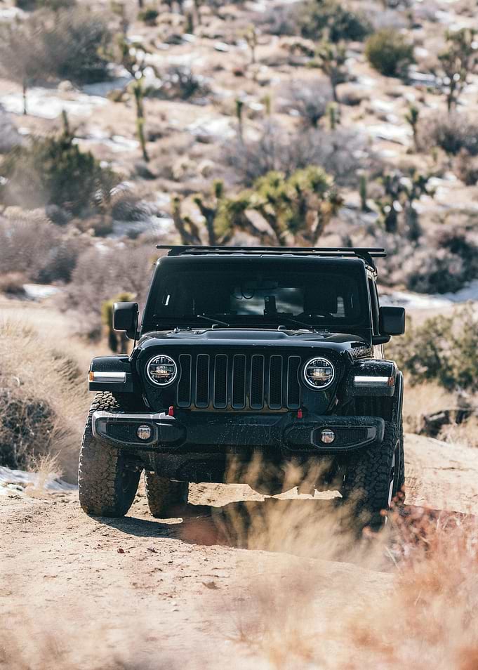 Black Jeep Wrangler Off-Roading