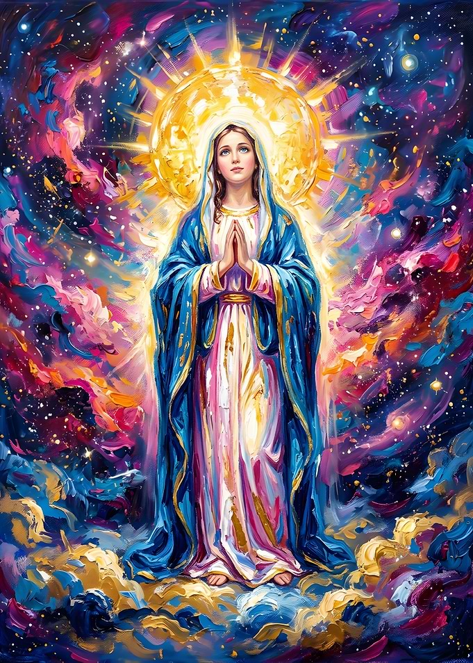 Virgin Mary in Cosmic Radiance