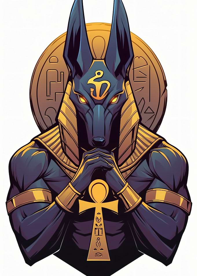 Anubis Egyptian God Illustration