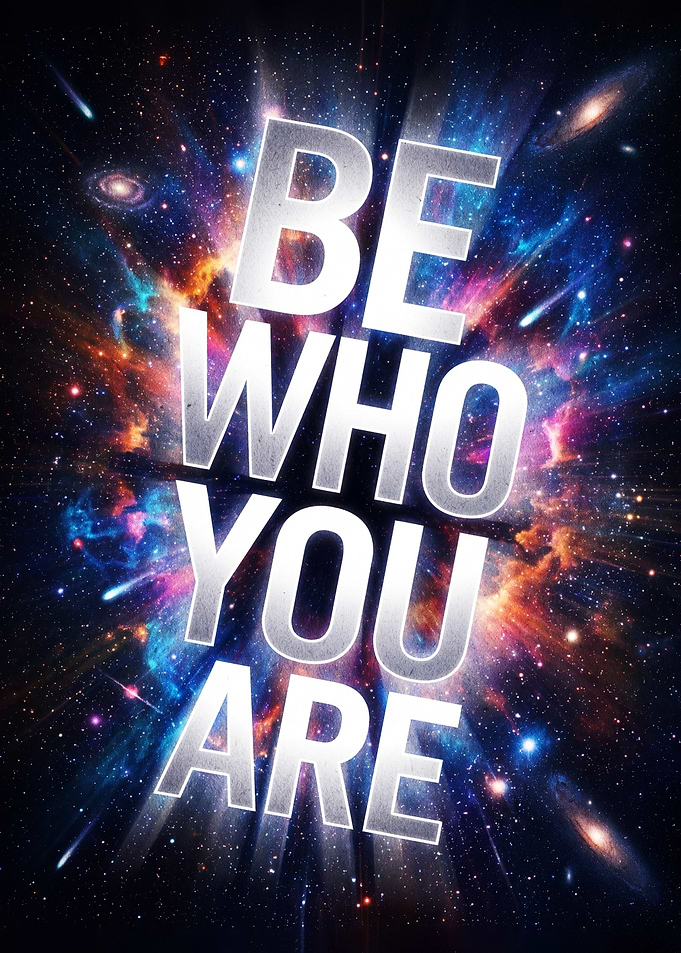 Be Who You Are Space Poster