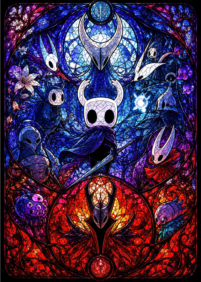 Hollow Knight Stained Glass Art