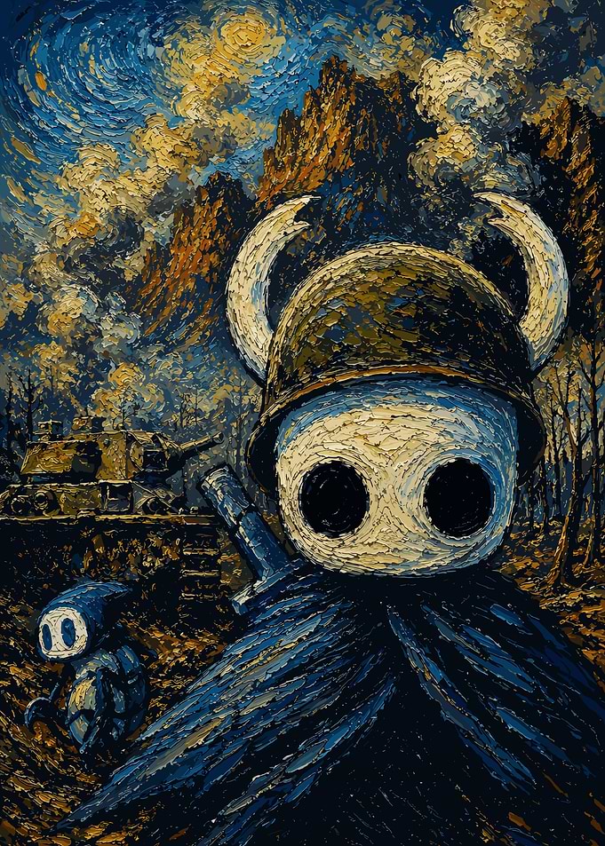 Hollow Knight in Van Gogh Style