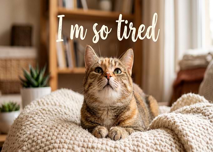 Tired Tabby Cat Resting
