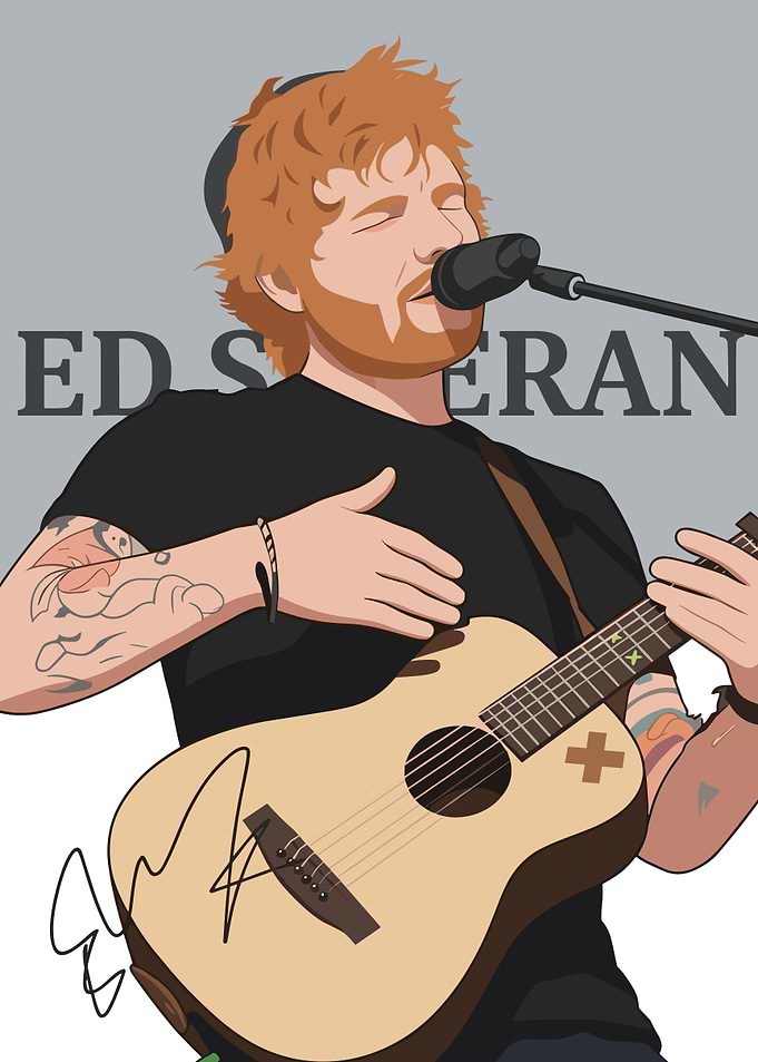 Ed Sheeran Minimalist Illustration