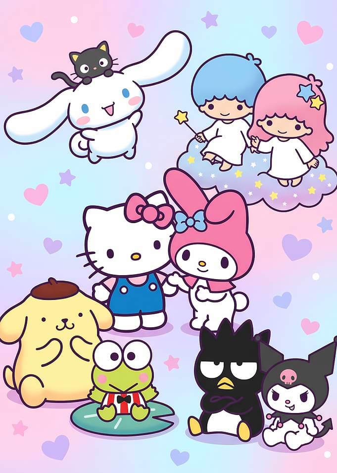 Sanrio Friends Group Illustration