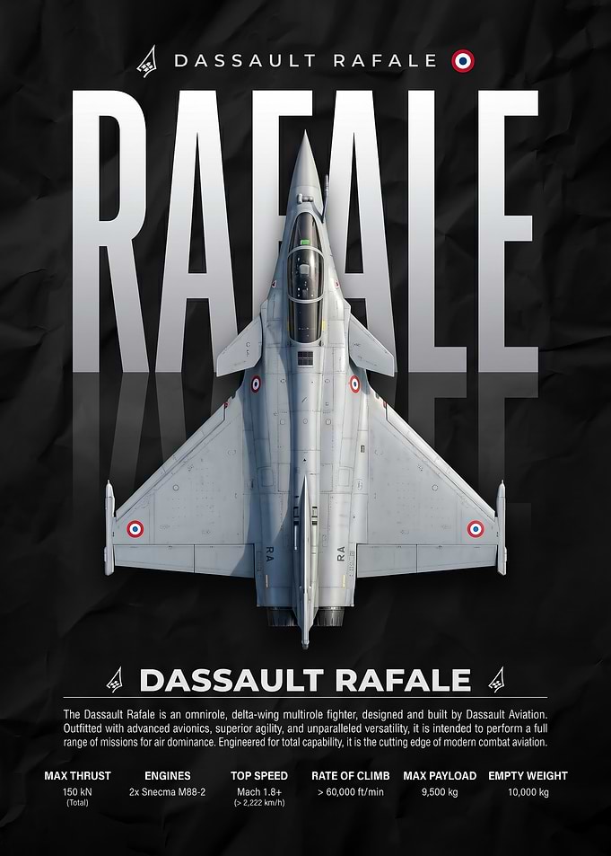 Dassault Rafale Fighter Jet Poster