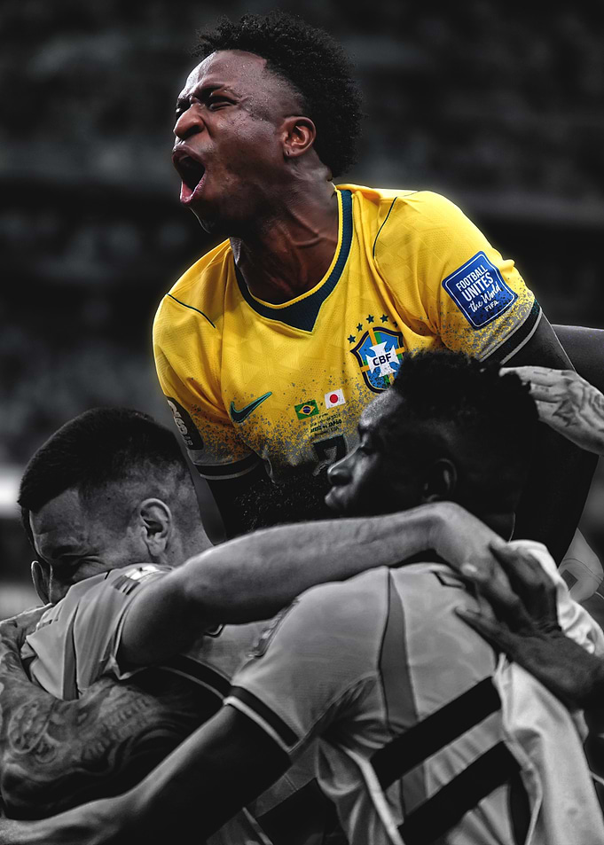 Vinicius Jr Celebrating Brazil Goal