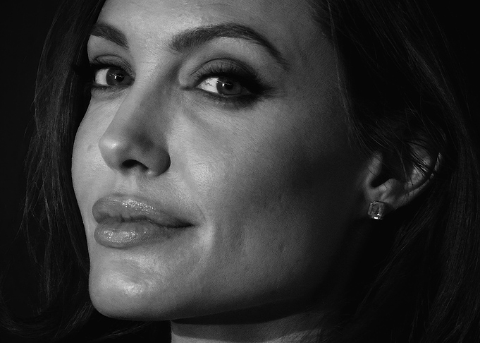 Close-up Portrait of Angelina Jolie