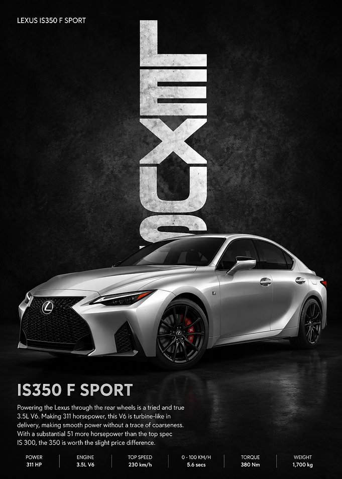 Lexus IS350 F Sport Promotional Poster