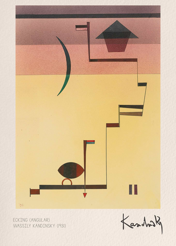 Wassily Kandinsky Ecking Angular Art Print