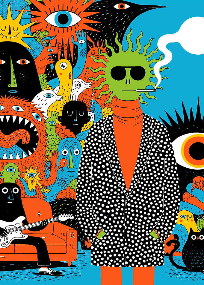 Surreal Pop Art Character Illustration