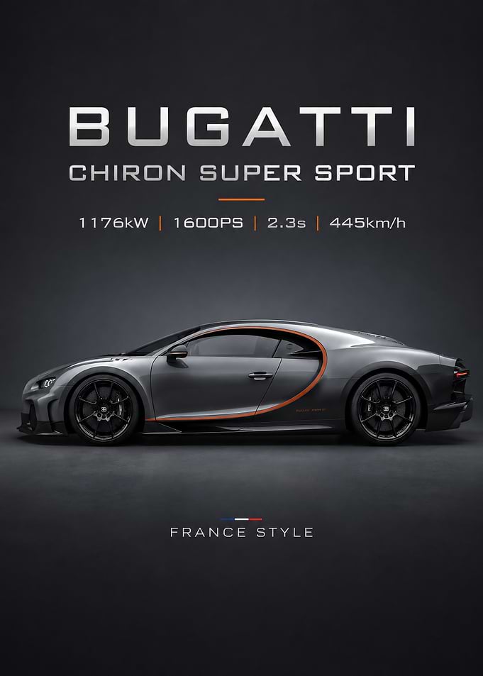 Bugatti Chiron Super Sport Poster
