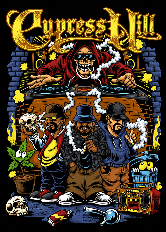 Cypress Hill Hip Hop Illustration