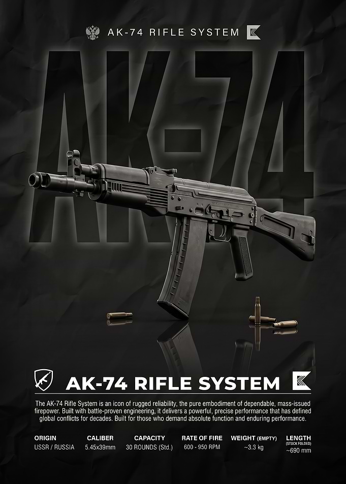 AK-74 Rifle System Technical Poster