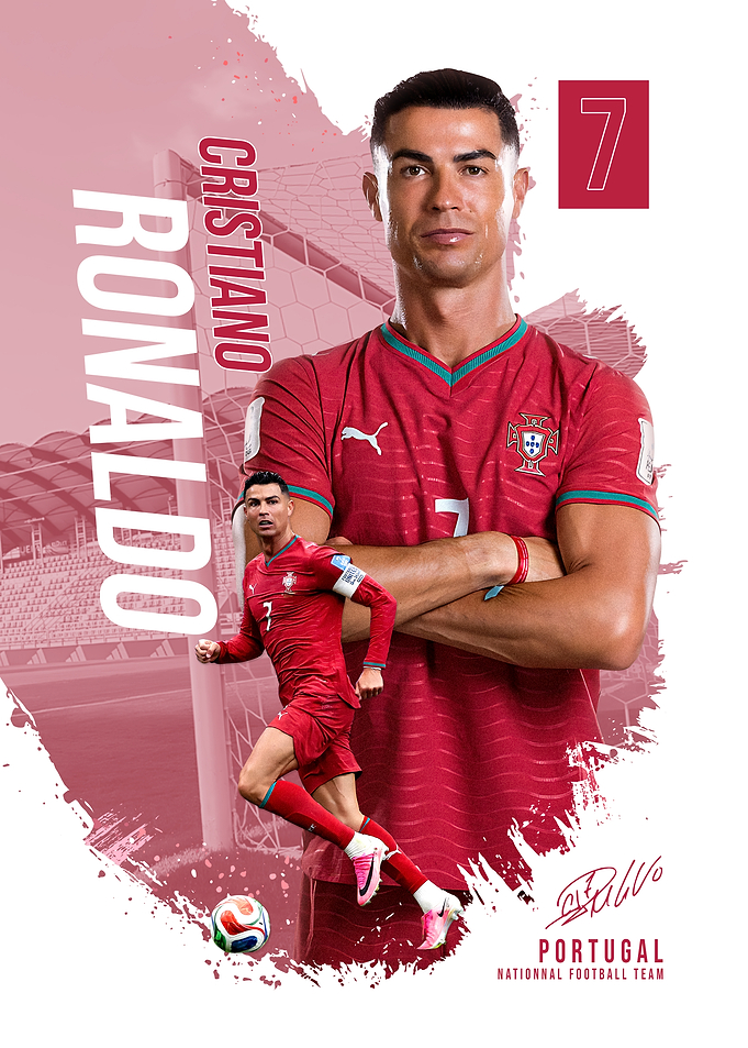 Cristiano Ronaldo Portugal Football Poster