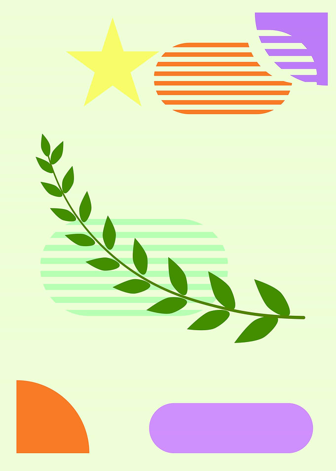 Abstract Minimalist Botanical Geometric shapes Art