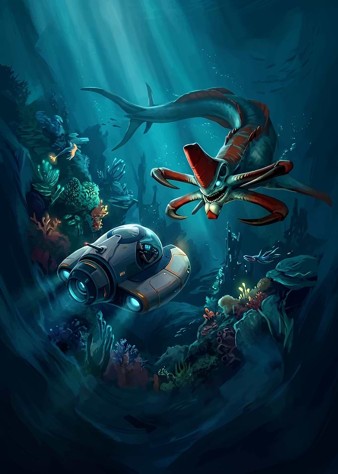 Subnautica Reaper Leviathan Encounter