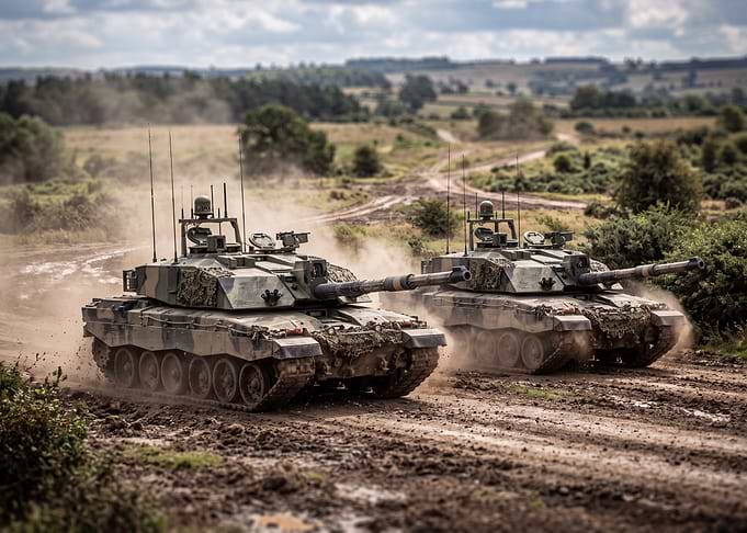 Challenger 2 Tanks in Training