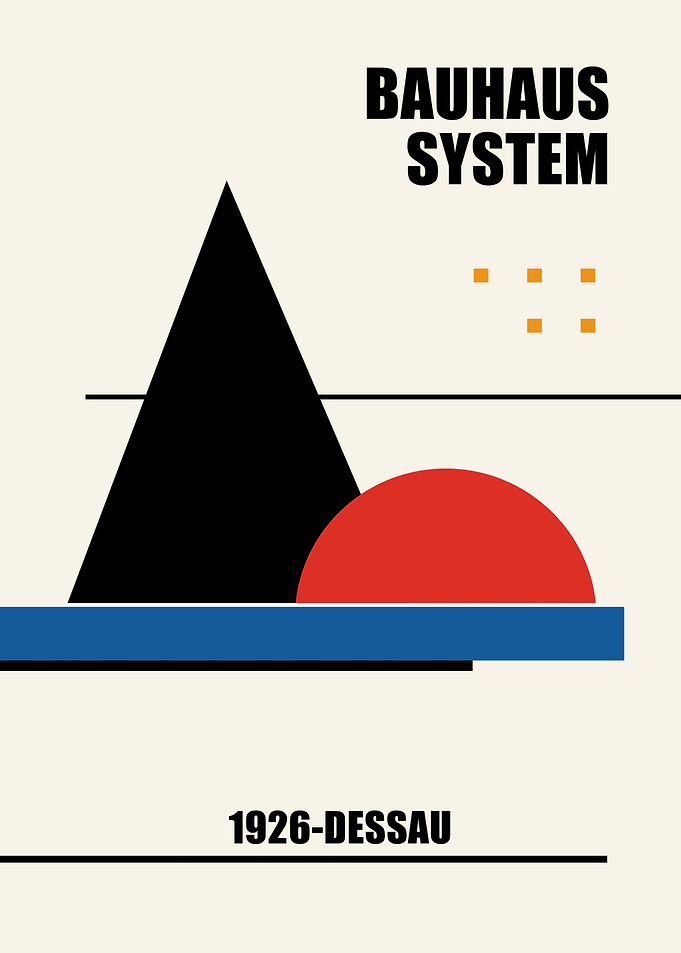 Bauhaus System Minimalist Poster