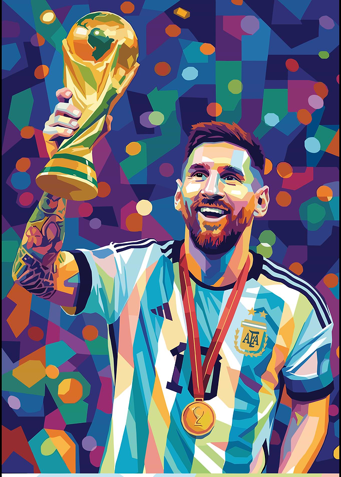 Lionel Messi World Cup Pop Art