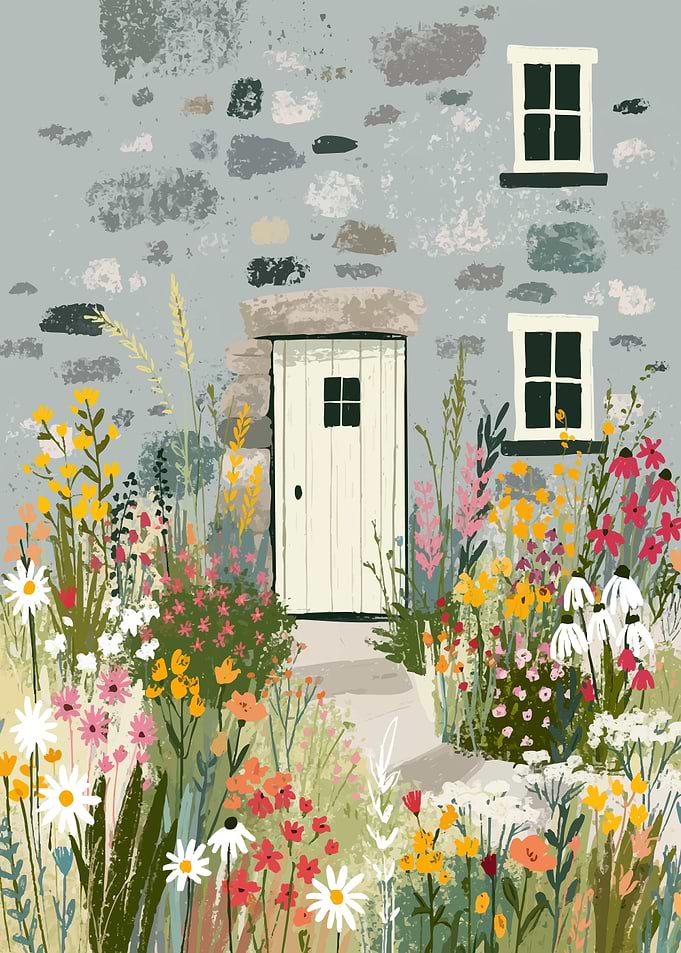Cottage Garden with Wildflowers