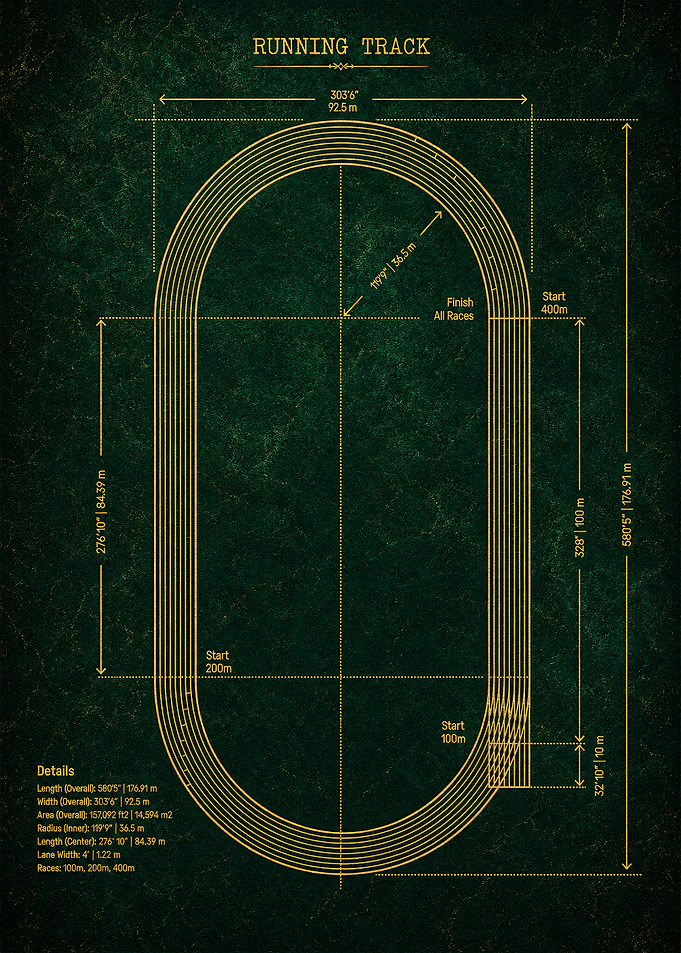 Running Track Blueprint Technical Diagram