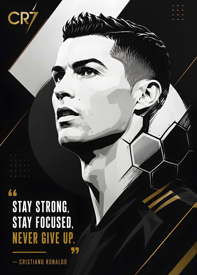 Cristiano Ronaldo Inspirational Sports Poster