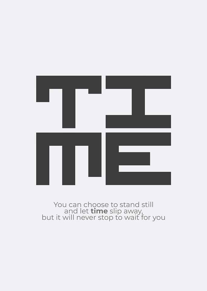 Time Inspirational Typography Poster