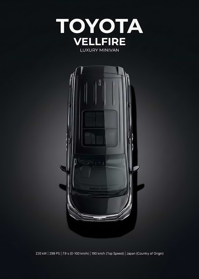 Toyota Vellfire Luxury Minivan Top View