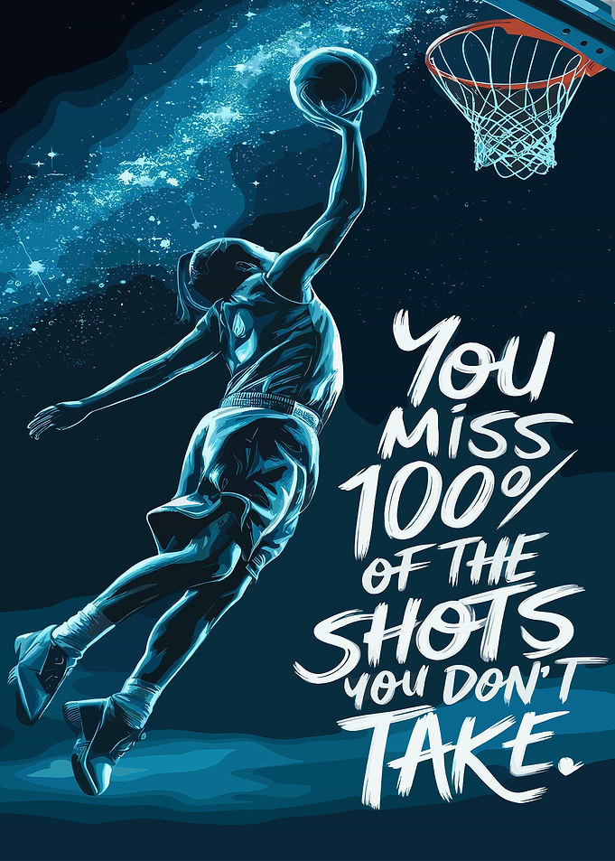 Basketball Inspirational Quote Poster