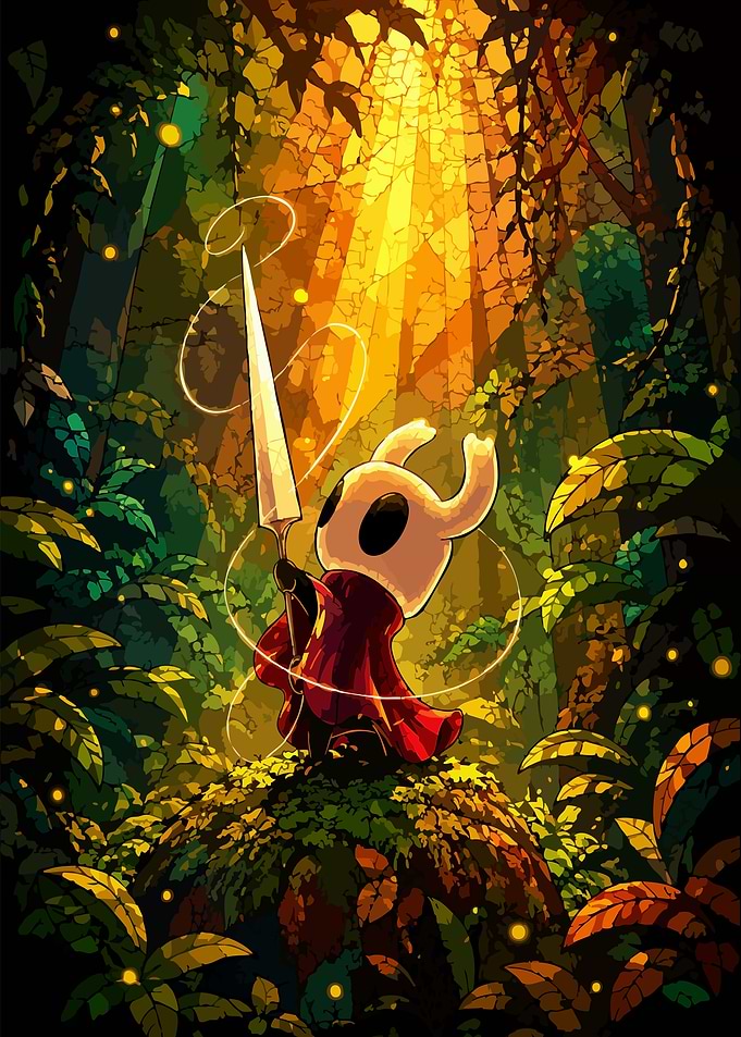 Hollow Knight in Greenpath Forest