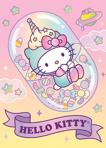 Hello Kitty Candy Capsule Illustration