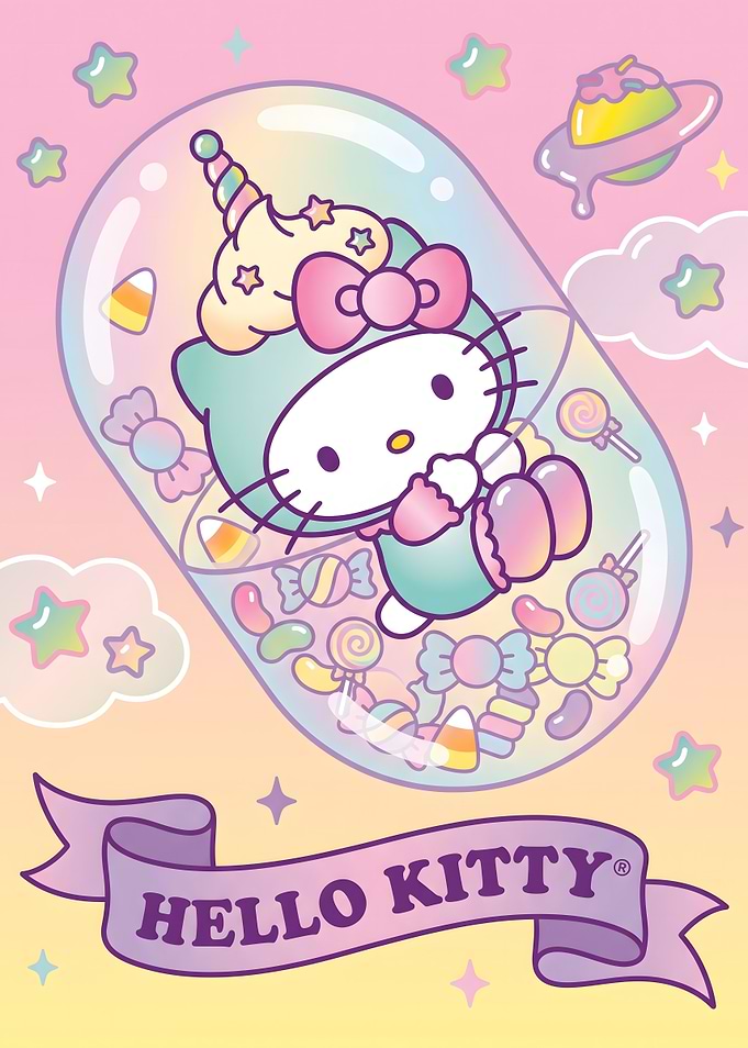 Hello Kitty Candy Capsule Illustration