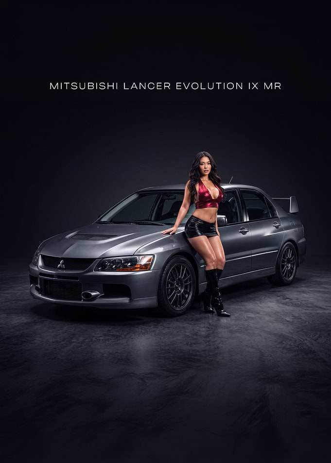 Mitsubishi Lancer Evolution IX MR Car Poster