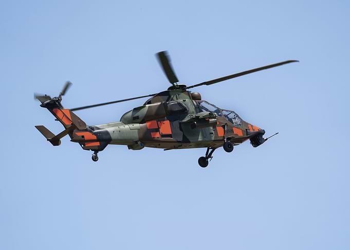 Eurocopter Tiger Attack Helicopter in Flight